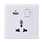 JUNON Plug Socket With USB white socket