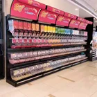 Customized metal stand display candy organic food supermarket shelf