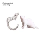 custom animal jewelry ferret rings animal accessories