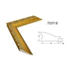 Old Fashion Unique Antique Bright Crackle Gold Silver Foil Pine Wood Picture Frame Moulding