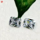 Wuzhou 5A Gems Synthetic CZ white rectangle *3mm-13*18mmCubic Zirconia For Fashion Jewelry