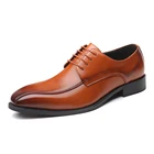 China Best Price Men's Formal Classic Modern wedding leather dress shoes pointed toe lace-up Shoes footwear