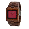 Hot sale personalized square watches mens wooden watch japan movt quartz custom logo
