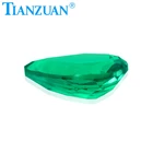 Pear shape Colombia Green hydrothermal Emerald with inclusions