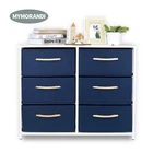 Steel frame Dresser storage tower cabinet home organizer with fabric drawers box