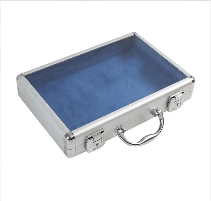APC005 taille personnalisée serrure en métal valise transparente transparente en aluminium boîtes de munitions