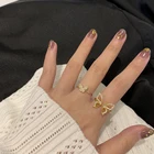 New Arrival Chinece Factory Cheap Women Copper Jewelry Quality 18K Gold Plated AAA CZ Butterfly Rings