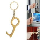 HOT Brass color EDC Door Opener Portable Elevator Tool Door Handle Key