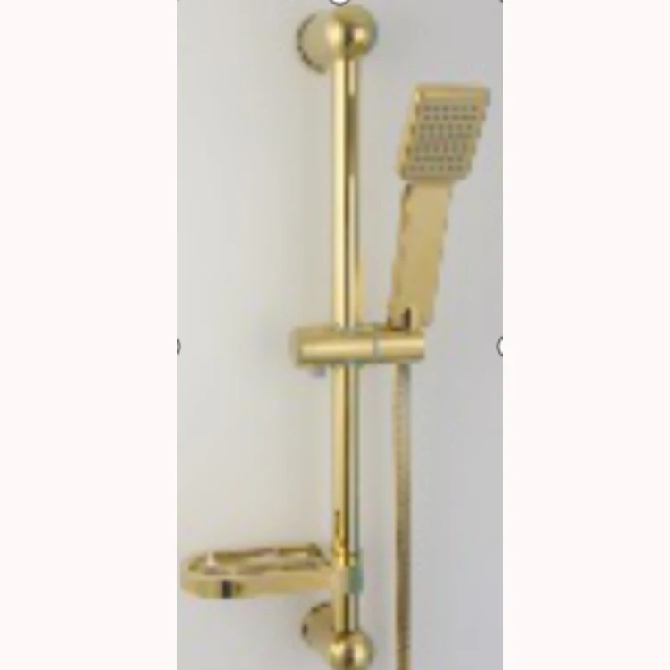 High Quality European Wall-mounted Gold Slide Bar For Shower Set