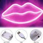 SHENPU Custom Made Lip Led Neon Sign Acrylic Led Neon Sign Light neon sign heart for Room Decoration