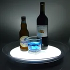PE material waterproof bar Led Tray led shot plastic serving tray round for nightclub