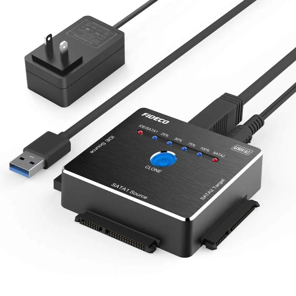 Fideco Fonction Clone Usb 3 0 À 2 5 3 5 Ide Sata Adaptateur De Disque