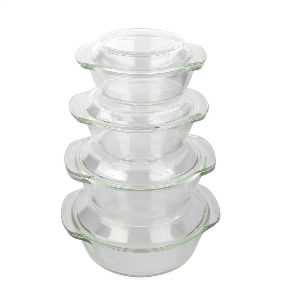 Heat Resistant Borosilicate Glass Cooking Pot/cookwar/glass Casserole