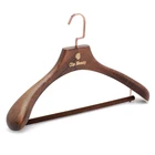 Designer Custom Name Logo Antique Coat Jacket Wooden Clothes Suit Hanger with Logo