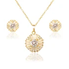 Jewelry Earring Set 2020 New ZC Stone Necklace Earring For Women Party Bride Wedding Jewelry Sets