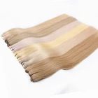 XUCHANG HARMONY 1 Pack 22inch 100grams Platinum Blonde Raw Cuticle Aligned Virgin Remy Machine Flat Weft Hair Extension