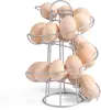 Customized floor standing kitchen metal egg storage rack egg display stand