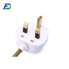 UK 3 Pin 13A 250V AC Power Cord length customized
