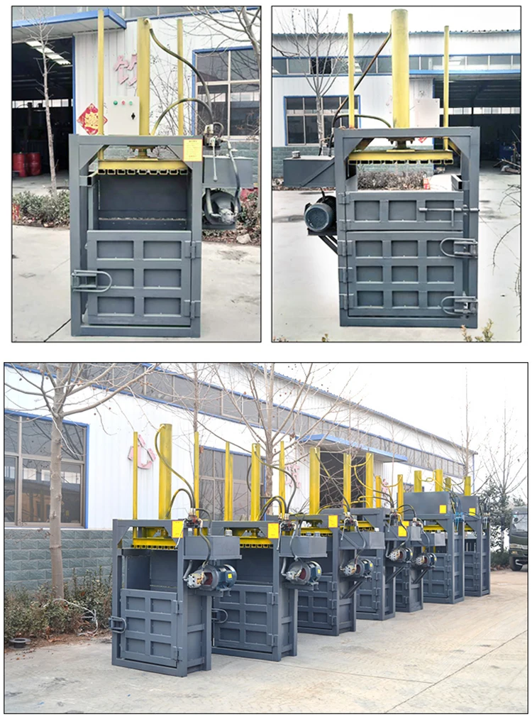 cardboadr PET bottle used clothes press baling prss machine baler machine for sale.jpg