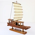 Chinese art and craft The Yangtze river civilian wooden boat model for souvenir