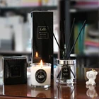 C&D 200ml Aromatherapy essential oil home lasting office air fresh fragrance room perfume bedroom glass bottle reed diffuser