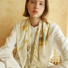 Top quality printed ladies 100% traditional silk scarf custom made