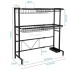 Standing Type 2019 New Arrival Expandable Home Kitchen Stainle Steel 201 Chrome Plate 2 Tier Dish Storage Holder Rack