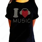 DJ head phone rhinestone cotton t-shirt short sleeve t shirt wholesale custom men t shirt