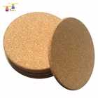 Direct Manufacturer 9cm Promotional Gifts Korean Painted Coasters European Self Adhesive Square Coaster Cork Pad