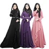 Muslim Long Sleeve Maxi Dress With Jilbab Abaya Women Wear Islamic Clothes