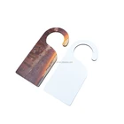 wooden craft knob sign room sublimation mdf door hanger for custom printing