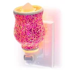 Lamp Mosaic Glass Pluggable Scented Candle Wax Cube Melts Warmer Electric Night Light Fragrance Oil Burner Lamp
