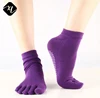 custom yoga five toe socks women grip ankle running soft anti-slip socks