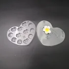 christmas custom macaron heart shaped big packing circle blister boxes set for gifts