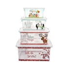 Home storage christmas design 40L clear plastic container box