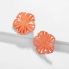 Flower Raffia earrings colored hoop earrings for woman