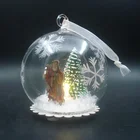 christmas music glass snow globe with blowing snow