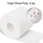 4 Bamboo Toilet Tissue 4 Ply Wood Bamboo Pulp Toilet Paper Roll Bathroom Tissue Roll Wholesale