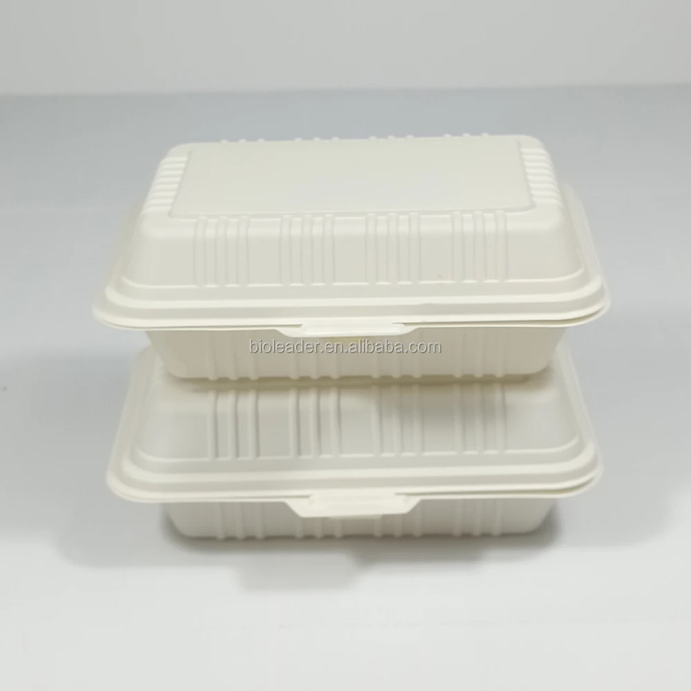 Biodegradable Disposable Water And Oil Resistant Corn Starch Packaging Food Takeaway Container