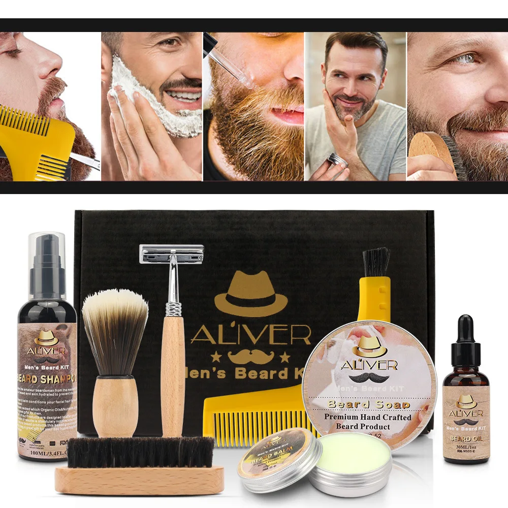 beard grooming & trimming kit for men beard growth gift set