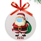 Family 2021 Personalized Family Christmas Ornament Decoration Sublimation Christmas Tree Ornaments