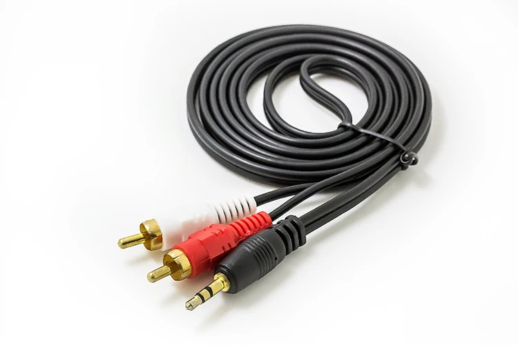Factory Price 3.5mm Stereo to 2RCA Cable AV Cable 1.5M 3M 5M - ANKUX.COM