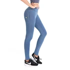 Wholesale New Custom Skin Tight Yoga Pant High Waist Imitation Denim Leggings Woman Jeans