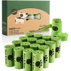 Eco friendly PET custom printed poop bag holder doggie waste bags with dispenser