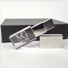 Best price custom LED rectangular crystal U disk 8gb 16gb 32gb usb flash drive with light
