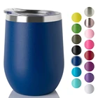 Cup Stainless Steel China Manufacturer Metal Tumbler Cup Stainless Steel Vacuum Insulated Wine Tumbler 12oz