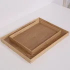 Wholesale modern style 3 piece nesting wooden tray with handle wooden gift tray