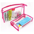Wholesale Clear Cosmetic Bag With Logo Zipper Waterproof PVC Bag