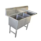italian commercial bathroom countertop modern undermount kitchen double round sink 304 stainless steel