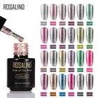 Rosalind professional nail supplies glitter color gel nail polish soak off shiny platinum uv gel polish with 24 colors
